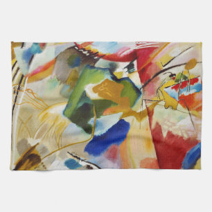 Linge De Cuisine Peinture avec centre vert par Wassily Kandinsky