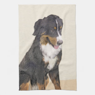 Linge De Cuisine Peinture bernoise de chien de montagne - Art origi