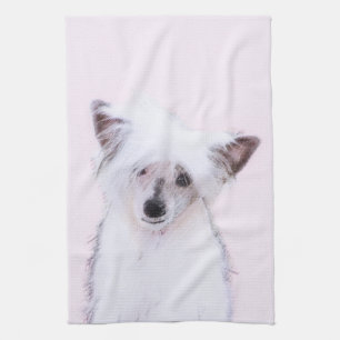 Linge De Cuisine Peinture chinoise en poudre - Art Chien