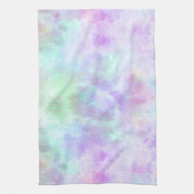 Linge De Cuisine Peinture d'aquarelle Pastel Rainbow Cravate-Dye (Vertical)