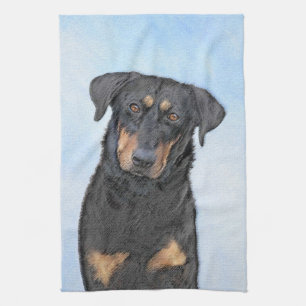 Linge De Cuisine Peinture de Beauceron - Cute Original Chien Art