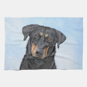 Linge De Cuisine Peinture de Beauceron - Cute Original Chien Art