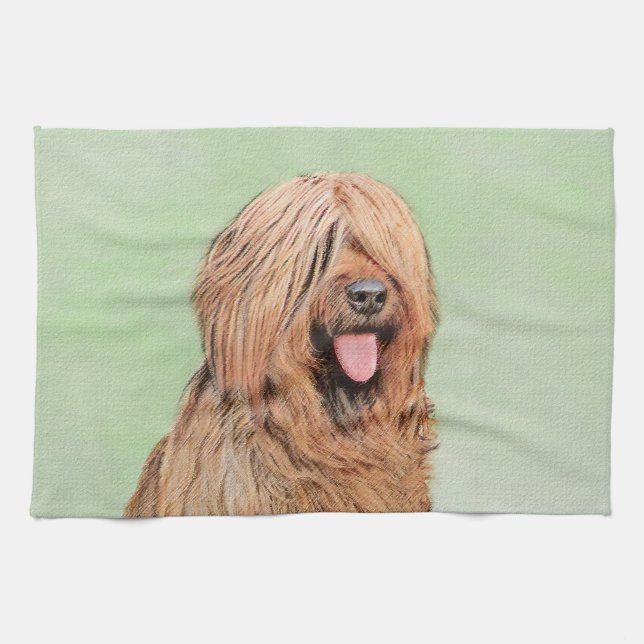 Linge De Cuisine Peinture de Briard - Jolie illustration originale  (Horizontal)