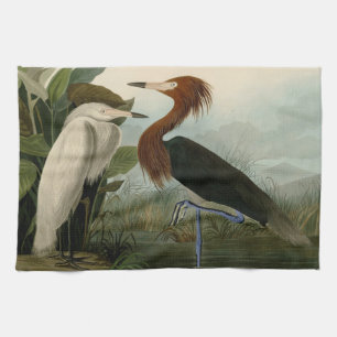 Linge De Cuisine Peinture de la faune d'Audubon Heron violet