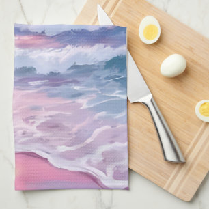 Linge De Cuisine Peinture de la plage océanique côtière de la plage
