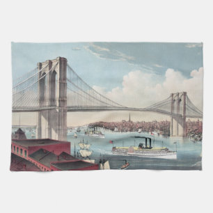 Linge De Cuisine Peinture de pont de Brooklyn