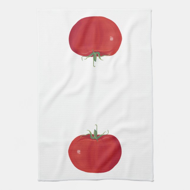 Linge De Cuisine Peinture de tomate rouge mûre entière avec le (Vertical)