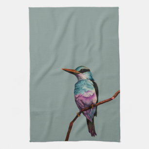 Linge De Cuisine Peinture d'oiseau de couleur de sucrerie de coton