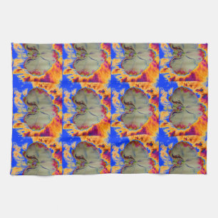 Linge De Cuisine Peinture d'orchidée aquarelle abstraite boho éléga