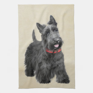 Linge De Cuisine Peinture écossaise Terrier - Cute Original Chien A