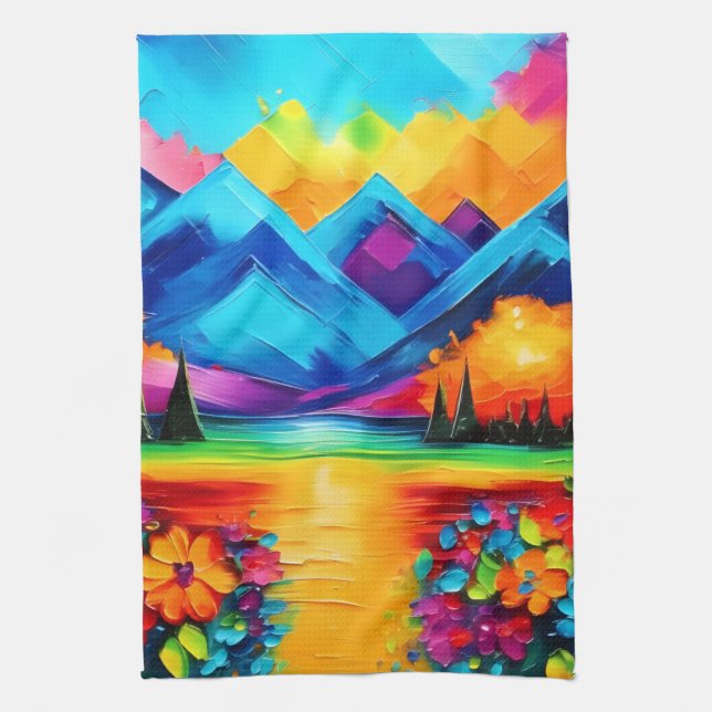 Linge De Cuisine Peinture Horizon Dreamscape (Vertical)