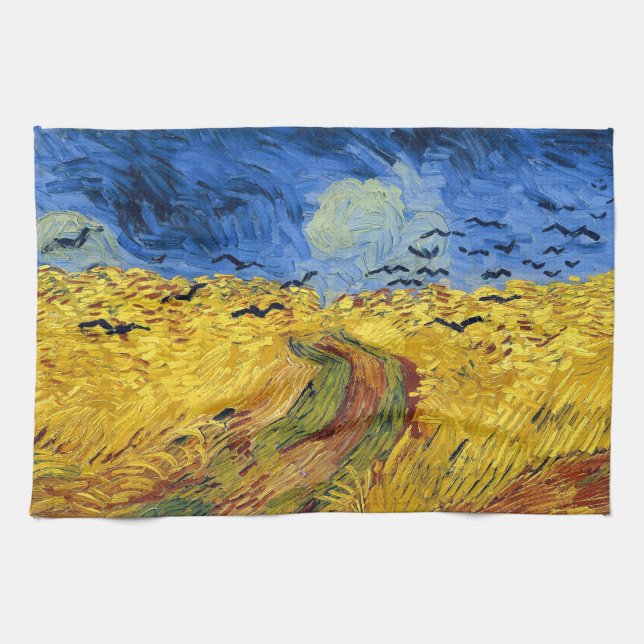 Linge De Cuisine Peinture impressionniste Champs de blé de Van Gogh (Horizontal)