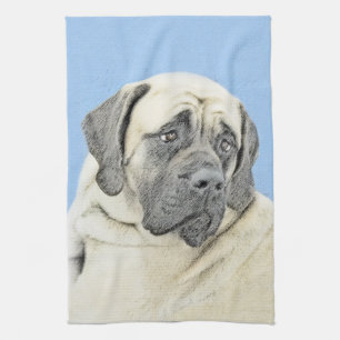 Linge De Cuisine Peinture Mastiff (Fawn) anglaise - Art Chien origi