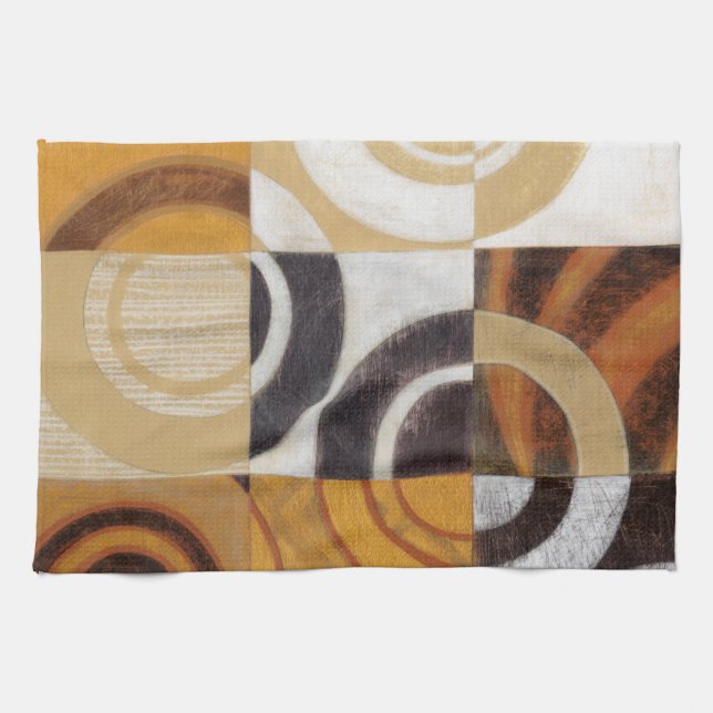 Linge De Cuisine Peinture moderne avec Motifs circulaires (Horizontal)