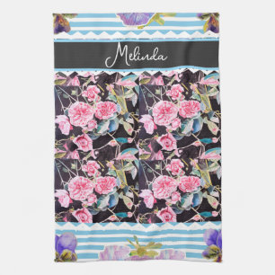 Linge De Cuisine Peinture personnalisée de roses françaises pastel 