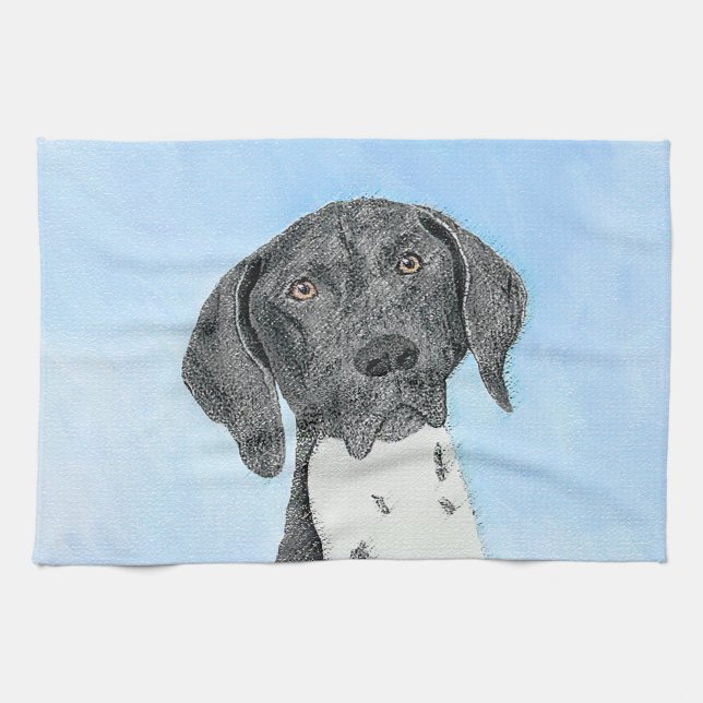 Linge De Cuisine Peinture pointeur germanique - Art original (Horizontal)
