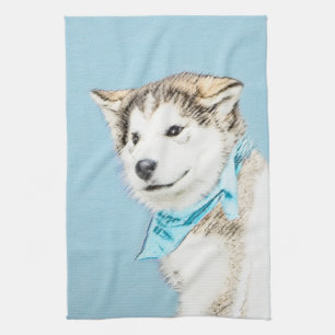 Linge De Cuisine Peinture Sibérienne Husky Puppy - Art Chien origin