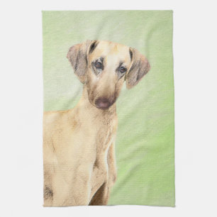 Linge De Cuisine Peinture Sloughis - Joli art original pour chien