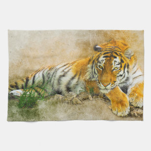 Linge De Cuisine Peinture sur tigre