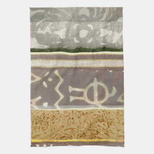 Linge De Cuisine Peinture tribale contemporaine de motif