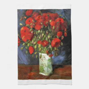 Linge De Cuisine Peinture Vintage Van Gogh Fleurs Vase Floraison