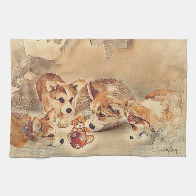 Linge De Cuisine Pembroke Welsh Corgi (Horizontal)