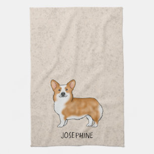 Linge De Cuisine Pembroke Welsh Corgi Rouge Chien Mignon Avec Texte