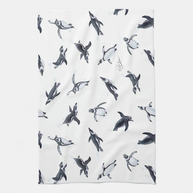 Linge De Cuisine Penguin Squadron | Ocean Art Design (Vertical)