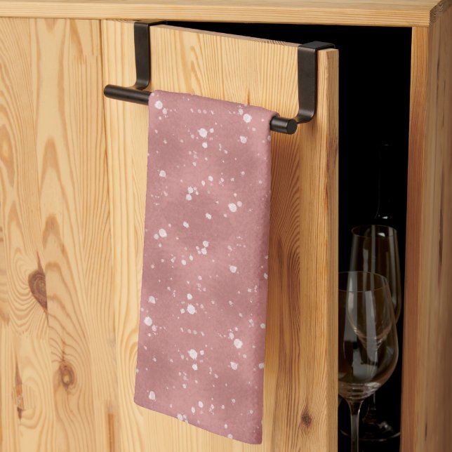 Linge De Cuisine Pépites roses (Pliage en tiers)