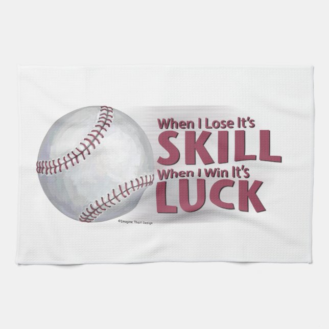 Linge De Cuisine Perdre la compétence gagner la chance Baseball (Horizontal)