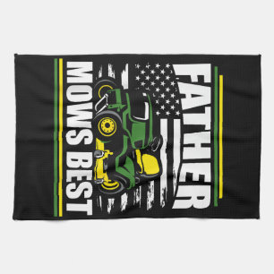 Linge De Cuisine Père Mows Meilleur Drapeau Amusant De Pelouse