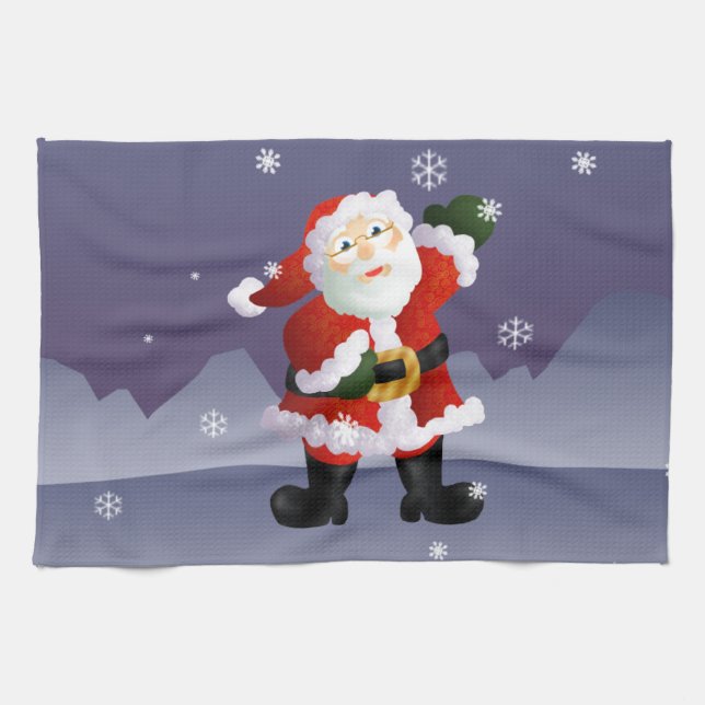 Linge De Cuisine Père Noël (Horizontal)