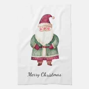 Linge De Cuisine Père Noël de Noël Rouge Vert
