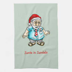 Linge De Cuisine Père Noël en sandales