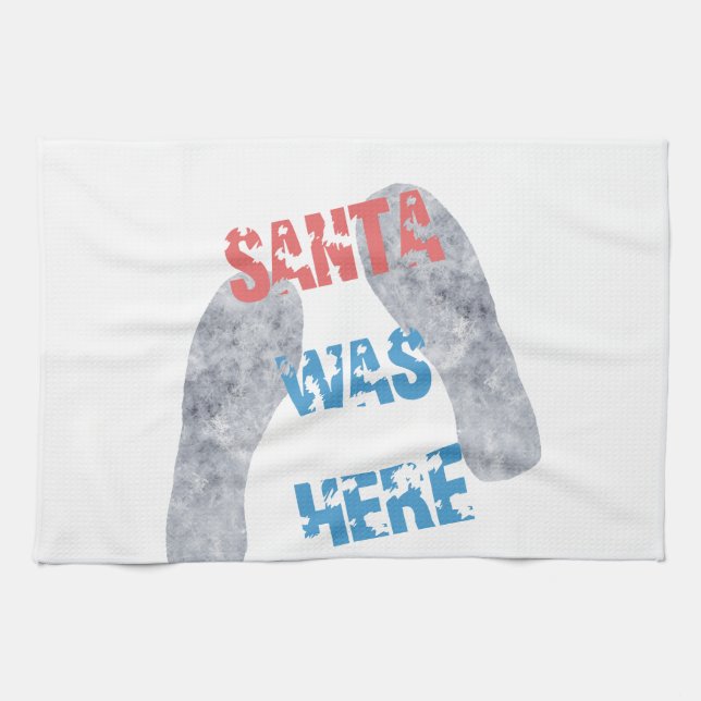 Linge De Cuisine Père Noël était là (Horizontal)
