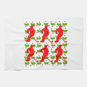 LINGE DE CUISINE PÈRE NOËL HOCKEY