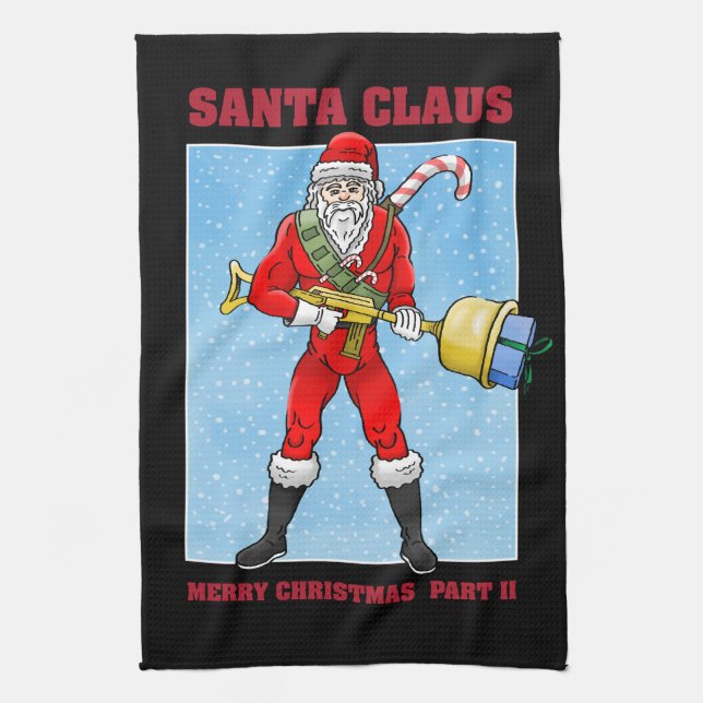 Linge De Cuisine Père Noël Joyeux Noël 2ème partie (Vertical)