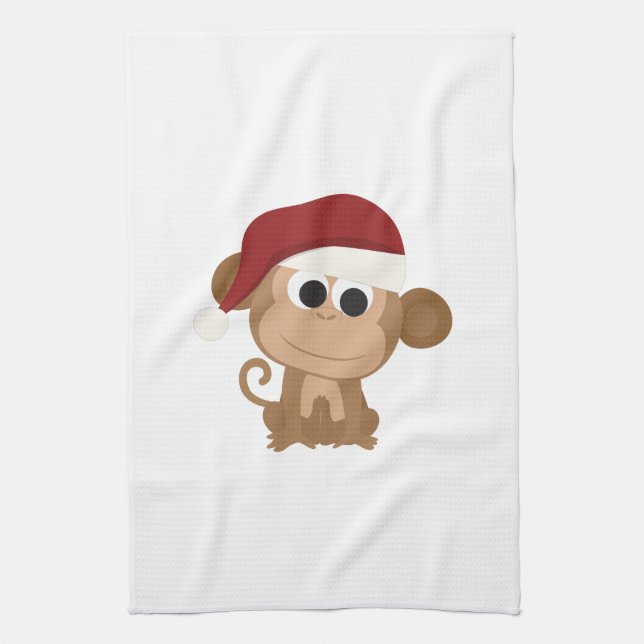 Linge De Cuisine Père Noël Monkey (Vertical)