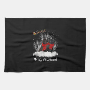 Linge De Cuisine Père Noël Newfoundland Couple Joyeux cadeau de chi