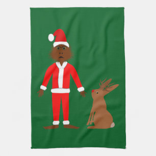 Linge De Cuisine Père Noël Sasquatch et Jackalope Noël