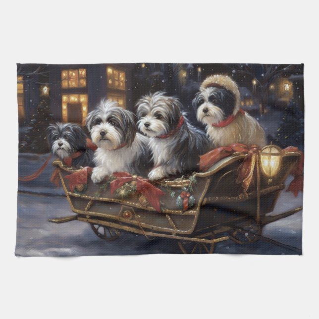 Linge De Cuisine Période des Fêtes de Noël Havanaise (Horizontal)