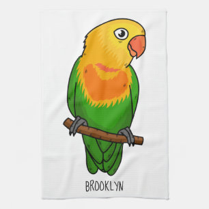 Linge De Cuisine Perroquet de caricature mignon lovebird