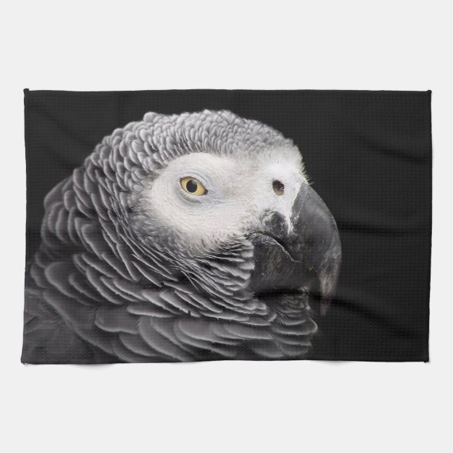 Linge De Cuisine Perroquet de gris africain (Horizontal)
