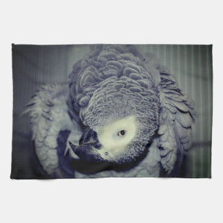 Linge De Cuisine Perroquet gris d'Afrique mignonne Oiseau 2 