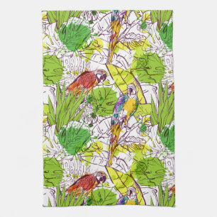 Linge De Cuisine Perroquets tropicaux