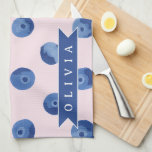 Linge De Cuisine Personalized Cute Blueberry Watercolor Gift Name<br><div class="desc">With our Customized Blueberry Watercolor Collection, you can add a cheerful splash of color and individuality to daily life! These personalized pieces are meant to make anyone smile, whether you're shopping for yourself or looking for that ideal present. Every piece in the collection has a bright, hand-painted blueberry design in...</div>