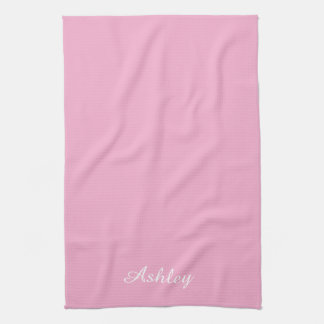 Linge De Cuisine Personalized Name Stylish Modern Elegant Pink