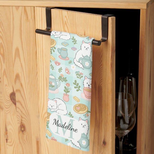 Linge De Cuisine Personalized Tea & Baker Monogram Kitchen Towels (Pliage en tiers)