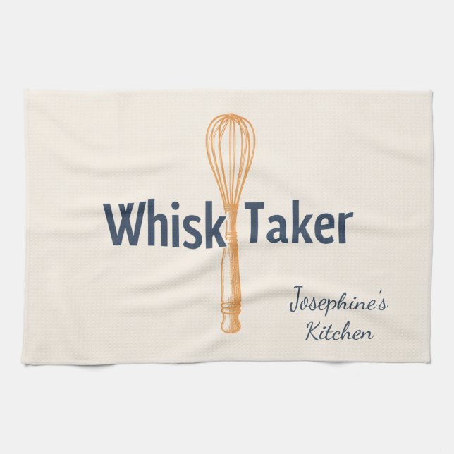 Linge De Cuisine Personalized Whisk Taker Funny Baking Cute Elegant (Horizontal)