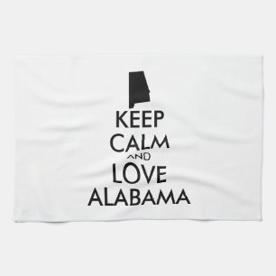Linge De Cuisine Personnalisable KEEP CALM et LOVE ALABAMA